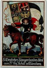 90402 W8500 Nürnberg 1912 Künstlerkarte 8. Deutsches Sängerbundesfest sign. Herm. Gradl