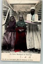 Kairo Cairo 1906 Foto AK Tracht Marktszene