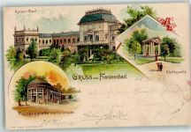 Frantiskovy Lazne Franzensbad 1899 Lithographie Kaiser Bad Franzensquelle u. Colonnade Stahlquelle