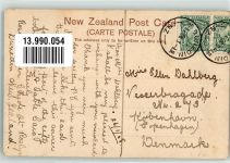 Dunedin Foto AK Postamt Straßenbahn Kutsche