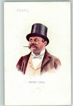 Wiener Typen Fiaker sign. J.L. Motiv Österreich Künstlerkarte
