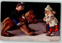 sign. Hildebrandt, Fritz Puppen Tucks Karte Serie 549 Teddy 1912 Künstlerkarte