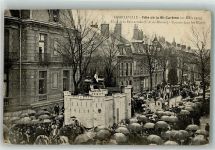 51120 Charleville 1914 Foto AK Fete de la Mi-Careme 1909 Feldpost WK I Großes Hauptquartier