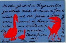 Rabe Ente 1903 Prägedruck