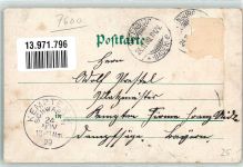 77652 W7600 Offenburg 1899 Gebrauchsspuren Volkstrachten Hirsch Kinzig Angler Schwarzwälderhaus Lithogrphie