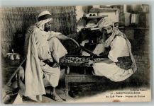 Scenes Indigenes Au Cafe Maure Schach Spielbrett Volkstypen / Brauchtum Marokko