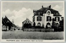 76661 W7522 Philippsburg , Baden Gebrauchsspuren Rotetorstraße Forst- u. Postamt