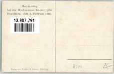 90402 W8500 Nürnberg - Hochwasser-Katastrophe 5.2.1909 Henkersteg