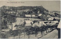1914 - Pfirt, Oberelsaß, Ansicht mit Ruine
