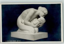 W1000 Berlin Mitte NPG 228 Skulptur von Levin Funcke : Mutter und Kind Große Berliner Ausst. Kunstausstellung 1908 Foto AK