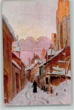 Riga 1923 Gebrauchsspuren Lärmstrasse Winter sign. Anderson, Ed.