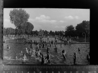 31707 W3064 Heeßen GLASNEGATIV Schwimmbad