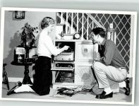 Interieur Wohnzimmer Radio Plattenspieler Foto AK
