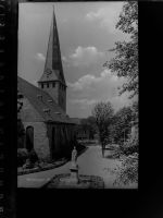 45525 W4320 Hattingen , Ruhr GLASNEGATIV Kirchplatz