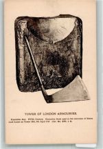 London Axt u. Hinrichtungsblock Hinrichtung v. Lord Lovat a.d. Tower Hill 9.4.1747 Folter