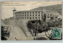 San Sebastian Donostia Foto AK Plaza de Toros Hauser y Mene Marke bildseitig