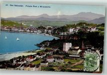 San Sebastian Donostia 1924 Foto AK Palacio Real y Miraconcha Marke bildseitig