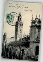 Sevilla 1910 Foto AK Kirche Marke bildseitig
