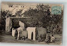 Tlemcen Foto AK Tracht Cafe Maure ambulant Briefmarke bildseitig