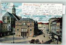 Opava Troppau 1903 Foto AK Oberring Kirche Theater