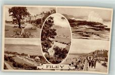 Filey Foto AK Schwimmbad Strand Crescent Gardens