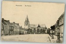 Moorslede Foto AK Kirche Marktplatz