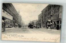 Lynn 1905 Foto AK Geschäft Straßenbahn Market St.