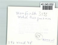 34549 W3593 Hemfurth FOTO KEINE AK Hotel Bergmann