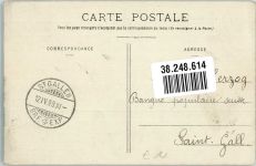 62200 Boulogne-sur-Mer 1908 Gebrauchsspuren Hauptbahnhof Hotel du Louvre Marke bildseitig