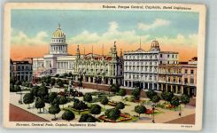 Havanna La Habana Foto AK Kapitol Hotel Inglaterra Zentralpark