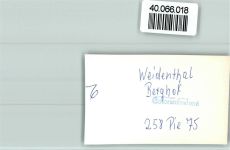 67475 W6739 Weidenthal , Pfalz FOTO KEINE AK Berghof