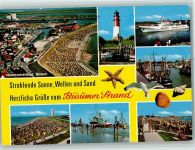 25761 W2242 Büsum - Büsumer Strand Möwe Seestern Muscheln Leuchtturm Segelschiff Fischerboote Mehrfachaufnahme