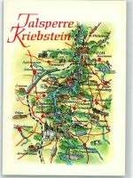 09648 O9251 Kriebstein Künstlerkarte Landkarte Talsperre