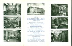 W8000 München Hotel Deutscher Kaiser, 3-fach Klappkarte ca. 13,6 x 7,1cm Gastronomie KEINE AK