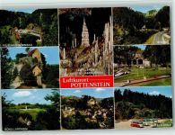 91278 W8573 Pottenstein , Oberfr - Felsenschwimmbad Schullandheim Teufelshöhle