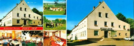 W8487 Pressath Restaurant - Pension "Pony - Hof", 2-fach Klappkarte Gastronomie KEINE AK