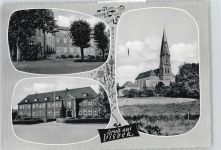 49429 W2849 Visbek , Kr Vechta - Kirche Feld Baum Haus