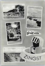 18374 O4241 Zingst , Ostseebad - Strandkorb, Strand, Hafen