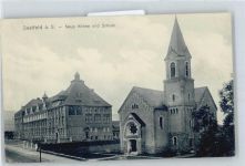 07318 O6800 Saalfeld , Saale - Kirche, Schule