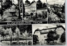 98716 O6303 Elgersburg - Hotel Zur Linde, Eisenbahnerholungeheim, Freilichtbühne, Hotel Thüringer Hof
