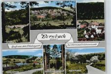 76332 W7506 Bernbach , Schwarzw - Gesamtansicht, Kleiner Kurpark
