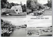 18292 O2602 Krakow a See - HO-Gaststätte Jörnberg, HO-gaststätte Seehotel, Badesee AKU2