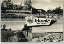 18586 O2356 Baabe , Ostseebad - Strand, Park, Musikpavillon