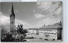 83607 W8150 Holzkirchen , Oberbay - Marktplatz, Kirche