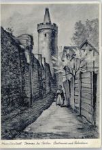 16321 O1280 Bernau b Berlin Gebrauchsspuren Stadtmauer, Pulverturm
