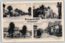 37351 O5603 Dingelstädt , Eichsfeld - Bahnhofstrasse , Grabenstrasse , Marke entfernt