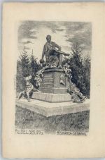 O4801 Saaleck Bismarck-Denkmal Rudelsburg Rottweiler Bismarckdenkmal Künstlerkarte
