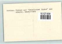 26757 W2972 Borkum FOTO KEINE AK Südbad mit Heimliche Liebe und elektrischem Leuchtturm