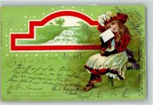 Verlag Rathe & Fehlmann - Könnte ich doch lieber , statt meine Zeilen bei Dir sein Liebesbrief 1900 Lithographie