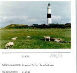 25992 W2285 Kampen (Sylt) FOTO KEINE AK Leuchtturm Schafe Foto montiert auf Karton